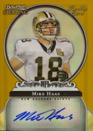 Mike Haas 2006 Bowman Sterling Gold Rookie Autographs 900枚限定！