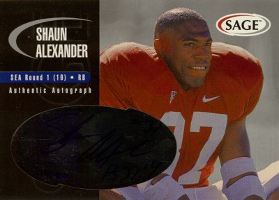 Shaun Alexander 2000 SAGE Autographed Autograph Silver 400枚限定！