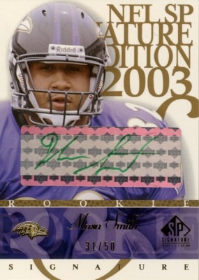 Musa Smith 2003 SP Signature Autographs Green Ink 50枚限定！