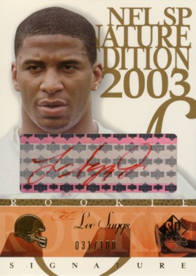Lee Suggs 2003 SP Signature Autographs Red Ink 100枚限定！
