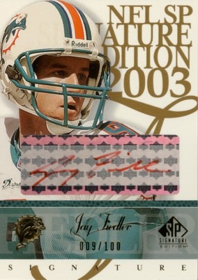 Jay Fiedler 2003 SP Signature Autographs Red Ink 100枚限定！
