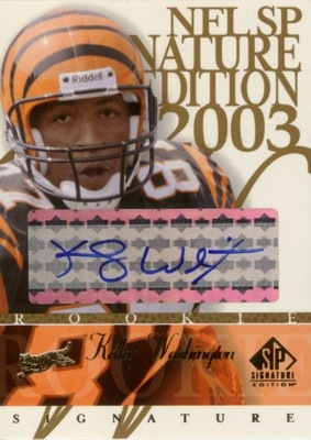 Kelley Washington 2003 SP Signature Autographs Blue Ink