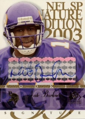 Nate Burleson 2003 SP Signature Autographs Blue Ink