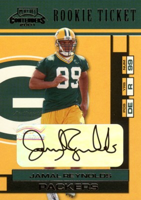 Jamal Reynolds 2001 Playoff Contenders Rookie Ticket Autograph