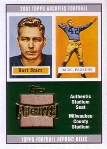 Bart Starr　2001 Topps Archives Relic Seats
