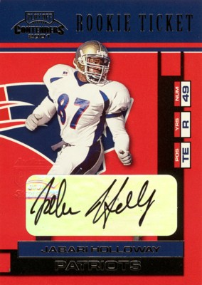 Jabari Holloway 2001 Playoff Contenders Rookie Ticket Autograph