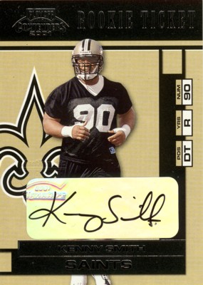 Kenny Smith 2001 Playoff Contenders Rookie Ticket Autograph