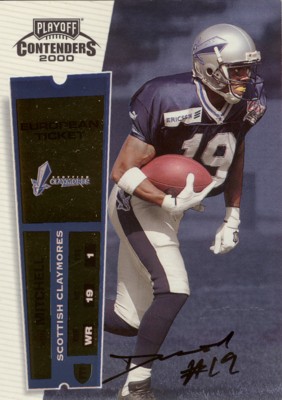 Deon Mitchell 2000 Playoff Contenders European Ticket Autograph