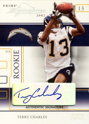 Terry Charles 2002 Playoff Prime Signatures Autograph 145枚限定！