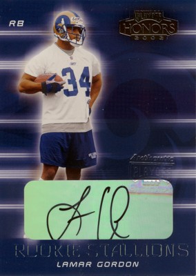 Lamar Gordon 2002 Playoff Honors Rookie Stallions Autograph 100枚限定！