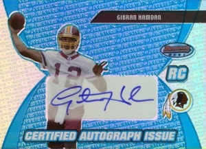 Gibran Hamdan 2003 Bowman's Best Certified Autograph Blue 499枚限定！