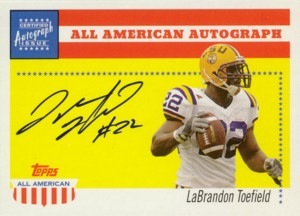 LaBrandon Toefield 2003 Topps All American Autograph