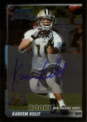 Kareem Kelly 2003 Bowman Chrome Rookie Autograph