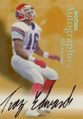 Troy Edwards 1999 Skybox Autographics