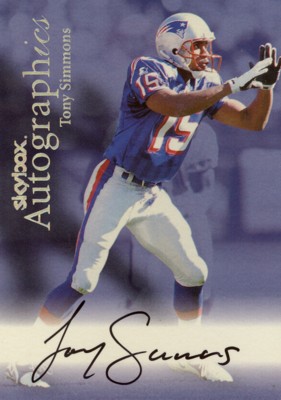 Tony Simmons 1999 Skybox Autographics