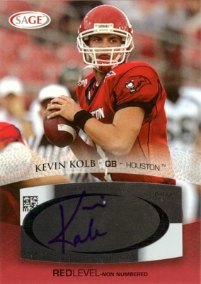 Kevin Kolb　2007 SAGE Autographs Red