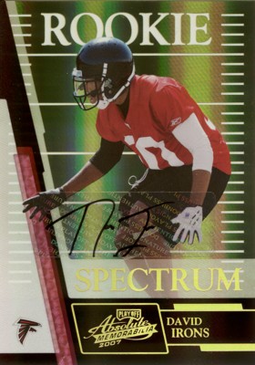 Davis Irons　2007 Absolute Memorabilia Spectrum Autographs 10枚限定！
