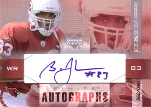 Bryant Johnson　2003 UD Finite Autographs　396枚限定！