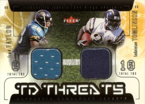 Fred Taylor/LaDainian Tomlinson 2002 Fleer Genuine TD Threats Dual Jersey