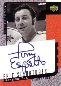 Tony Esposito　2000/01 UD Legends Epic Signatures