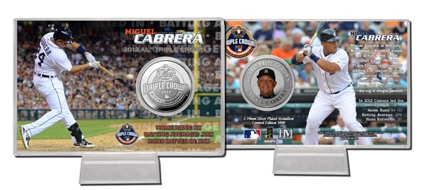 The Highland Mint (ハイランドミント) ミゲル・カブレラ デトロイト・タイガース 打撃三冠王記念シルバーコインカード / Miguel Cabrera Triple Crown Silver Coin Card