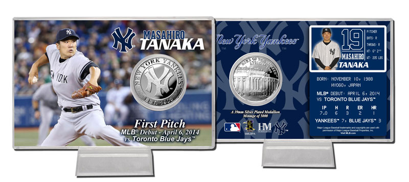 The Highland Mint (ハイランドミント) 田中将大 ニューヨーク・ヤンキース MLBデビューシルバーコインカード (Masahiro Tanaka MLB Debut Silver Coin Card) ★4/28入荷