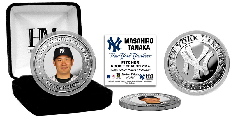 The Highland Mint (ハイランドミント) 田中将大 ニューヨーク・ヤンキース シルバーコイン (Masahiro Tanaka Silver Color Coin)