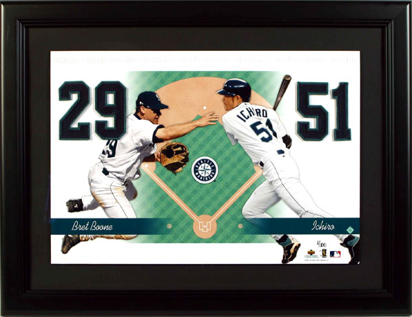 MLB☆イチロー 22 LEAF ITG 4枚限定直筆サインジャージカード MLB☆イチロー 松井秀喜 24Leaf4枚限定直筆サインジャージカード