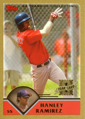 Hanley Ramirez 2003 Toppe Traded & Rookies Rookie Card Gold
