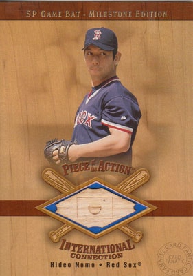 【野茂 英雄】 2001 UD SP Game Bat Milestone  Piece of the Action International  (Nomo Hideo) (バットカード)
