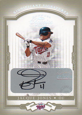 Jacque Jones 2004 Donruss Classics Significant Signatures Green 50 