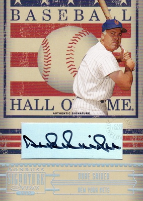 MLBカード【デューク スナイダー】 2005 Donruss Signature Hall of
