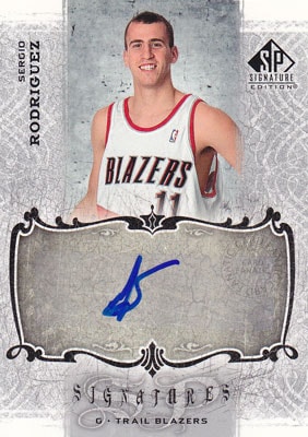 【セルヒオ ロドリゲス】 2006/07 UD SP Signature Edition Signatures (Sergio Rodriguez)(直筆サインカード)
