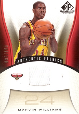 【マービン・ウィリアムス】2006/07 UD SP Game Used Goｌd Jersey 100枚限定！<093/100>Marvin Williams【ＮBＡ カード】