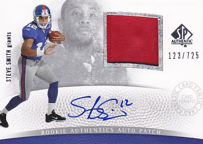 【スティーブ スミス】2007 SP Authentic Rookie Patch Autographs 725枚限定(123/725) (Steve Smith) (直筆サインカード)