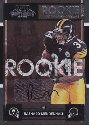Rashard Mendenhall　2008 Playoff Contenders Rookie Autographs