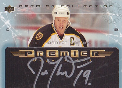 【ジョー ソーントン】2003/04 UD Premier Collection Signatures （Joe Thornton）（直筆サインカード）(NHL) (アイスホッケー)