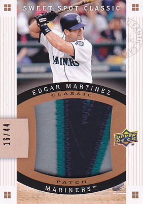 MLBカード【エドガー マルティネス】2009 Sweet Spot Classics Patch 