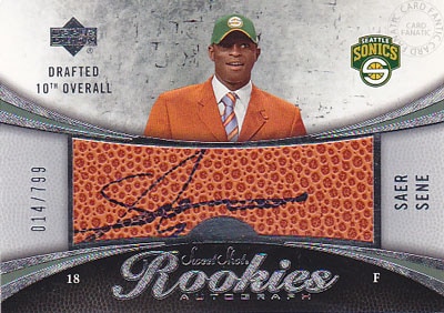 【サエル セネ】 2006/07 UD Sweet Shot Rookies Autograph 799枚限定！(014/799)(Saer Sene)(直筆サインカード)
