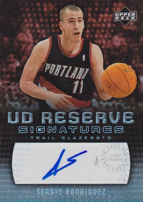 【セルヒオ ロドリゲス】 2006/07 UD Reserve Signatures (Sergio Rodriguez)(直筆サインカード)