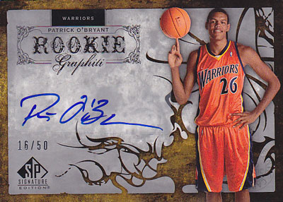 【パトリック オブライアント】 2006/07 UD SP Signature Edition Rookie GRAPHiti 50枚限定！ (Patrick O'Bryant)(16/50)(直筆サインカード)