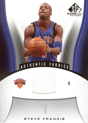 スティーブ・フランシス】2006/07 UD SP Game Used Jersey！Steve 