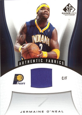 【ジャーメイン・オニール】2006/07 UD SP Game Used Jersey！Jermaine O'Neal【ＮBＡ カード】