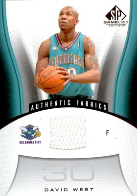 【デビッド・ウェスト】2006/07 UD SP Game Used Jersey！David West【NBA カード】
