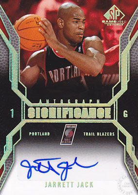 ジャレット ジャック】 2007/08 UD SP Game Used SIGnificance  