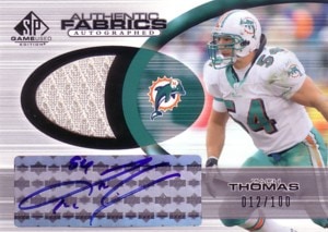 Zacｈ Thomas　2004 SP Game Used Edition Fabrics Autographs 100枚限定！