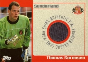 Thomas Sorensen 2002 Topps Premier Gold Jersey Card