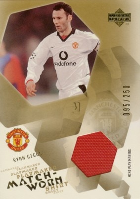 Ryan Giggs　2003 UD Manchester United Mini Playmakers Match-Worn Shirt 250枚限定！
