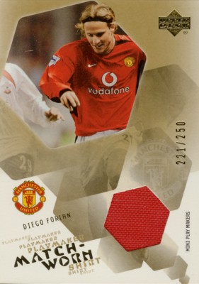 Diego Forlan　2003 UD Manchester United Mini Playmakers Match-Worn Shirt 250枚限定！