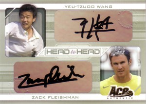 Yeu-Tzuoo Wang/Zack Fleishman　2007 Ace Straight Sets Head to Head Dual Autographs　250枚限定！